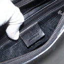 GUCCI Bamboo Shoulder Bag Leather Black Gold 001 3006 Auth LNZ326-17