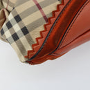 BURBERRY Nova Check Shoulder Bag PVC Beige Gold Auth LNZ329A-16