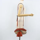 BURBERRY Nova Check Shoulder Bag PVC Beige Gold Auth LNZ329A-23