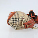 BURBERRY Nova Check Shoulder Bag PVC Beige Gold Auth LNZ329A-3