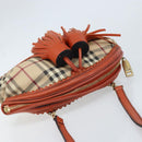 BURBERRY Nova Check Shoulder Bag PVC Beige Gold Auth LNZ329A-6