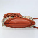 BURBERRY Nova Check Shoulder Bag PVC Beige Gold Auth LNZ329A-5