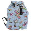 PRADA Backpack Nylon Light Blue Silver Auth LNZ330-1