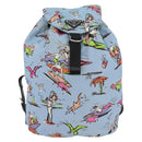 PRADA Backpack Nylon Light Blue Silver Auth LNZ330-13
