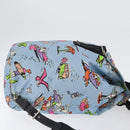 PRADA Backpack Nylon Light Blue Silver Auth LNZ330-3