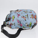 PRADA Backpack Nylon Light Blue Silver Auth LNZ330-4