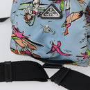 PRADA Backpack Nylon Light Blue Silver Auth LNZ330-6