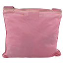 PRADA Shoulder Bag Nylon Leather Pink Silver Auth LNZ333-2