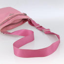 PRADA Shoulder Bag Nylon Leather Pink Silver Auth LNZ333-7