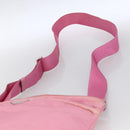 PRADA Shoulder Bag Nylon Leather Pink Silver Auth LNZ333-14