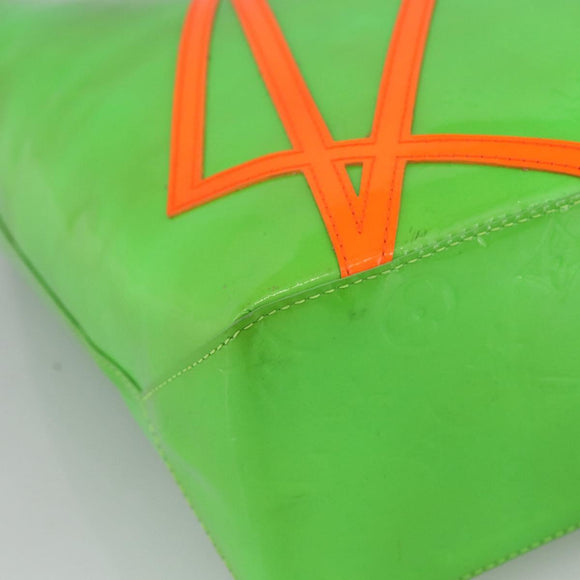 LOUIS VUITTON Monogram Vernis Fluo Reade MM Tote Bag Veil M91901 LV Auth LNZ334V