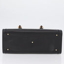 GUCCI Bamboo Tote Bag Leather Black Gold 002 0260 Auth LNZ335-10