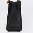 GUCCI Bamboo Tote Bag Leather Black Gold 002 0260 Auth LNZ335-4