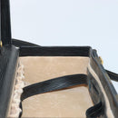 FENDI Pecan Canvas Hand Bag PVC 2way Black Brown Auth LNZ340-27