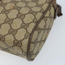 GUCCI GG Supreme Web Sherry Line Clutch Bag PVC Beige Gold 89 01 012 Auth LNZ341-15