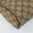 GUCCI GG Supreme Web Sherry Line Clutch Bag PVC Beige Gold 89 01 012 Auth LNZ341-16