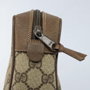 GUCCI GG Supreme Web Sherry Line Clutch Bag PVC Beige Gold 89 01 012 Auth LNZ341-8