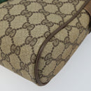 GUCCI GG Supreme Web Sherry Line Clutch Bag PVC Beige Gold 89 01 012 Auth LNZ341-7