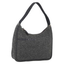 PRADA Hand Pouch Wool Gray Auth LNZ343-1