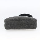 PRADA Hand Pouch Wool Gray Auth LNZ343-10