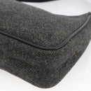 PRADA Hand Pouch Wool Gray Auth LNZ343-11