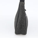 PRADA Hand Pouch Wool Gray Auth LNZ343-4