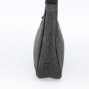 PRADA Hand Pouch Wool Gray Auth LNZ343-5