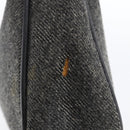 PRADA Hand Pouch Wool Gray Auth LNZ343-6