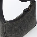 PRADA Hand Pouch Wool Gray Auth LNZ343-7