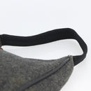 PRADA Hand Pouch Wool Gray Auth LNZ343-9