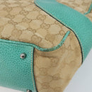 GUCCI GG Canvas Hand Bag Beige Silver 113011 Auth LNZ350-10