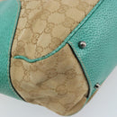 GUCCI GG Canvas Hand Bag Beige Silver 113011 Auth LNZ350-13