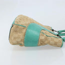 GUCCI GG Canvas Hand Bag Beige Silver 113011 Auth LNZ350-4