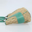 GUCCI GG Canvas Hand Bag Beige Silver 113011 Auth LNZ350-5