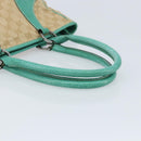 GUCCI GG Canvas Hand Bag Beige Silver 113011 Auth LNZ350-7