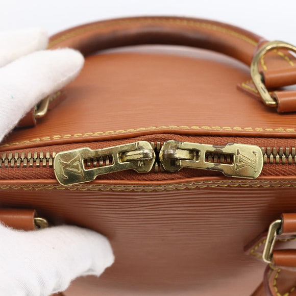 LOUIS VUITTON Epi Alma Handtas Bruin Zipangu Goud M52148 LV Auth LNZ351