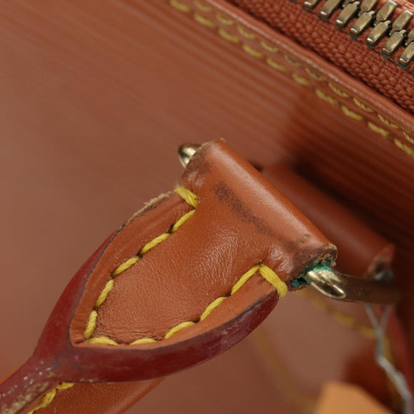 LOUIS VUITTON Epi Alma Handtas Bruin Zipangu Goud M52148 LV Auth LNZ351
