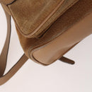 GUCCI Bamboo Backpack Suede Brown Gold 003 2058 0016 Auth LNZ352-13