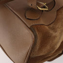 GUCCI Bamboo Backpack Suede Brown Gold 003 2058 0016 Auth LNZ352-14