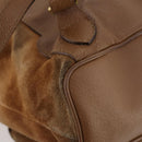 GUCCI Bamboo Backpack Suede Brown Gold 003 2058 0016 Auth LNZ352-15