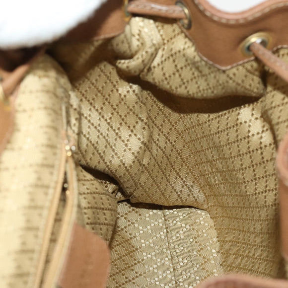 GUCCI Bamboo Backpack Suede Brown Gold 003 2058 0016 Auth LNZ352