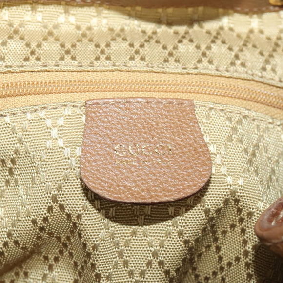 GUCCI Bamboo Backpack Suede Brown Gold 003 2058 0016 Auth LNZ352