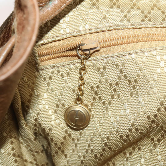 GUCCI Bamboo Backpack Suede Brown Gold 003 2058 0016 Auth LNZ352
