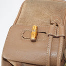 GUCCI Bamboo Backpack Suede Brown Gold 003 2058 0016 Auth LNZ352-25