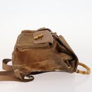 GUCCI Bamboo Backpack Suede Brown Gold 003 2058 0016 Auth LNZ352-4