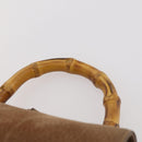 GUCCI Bamboo Backpack Suede Brown Gold 003 2058 0016 Auth LNZ352-8