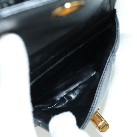 TIFFANY&Co. Backpack Leather Black Gold Auth LNZ354V