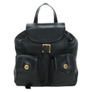 TIFFANY&Co. Backpack Leather Black Gold Auth LNZ354V-13