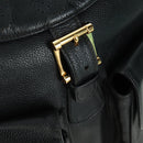 TIFFANY&Co. Backpack Leather Black Gold Auth LNZ354V-23