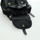 TIFFANY&Co. Backpack Leather Black Gold Auth LNZ354V-24